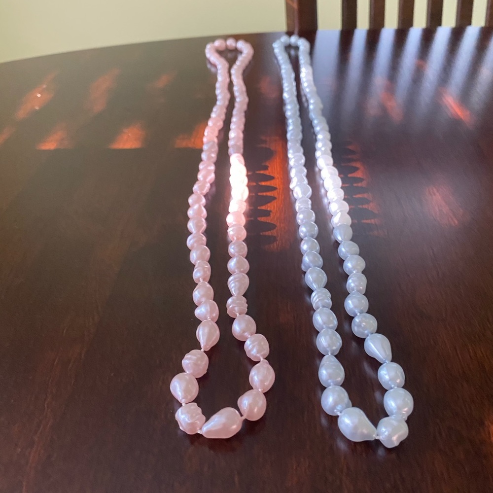 Pearl necklaces- 20” long